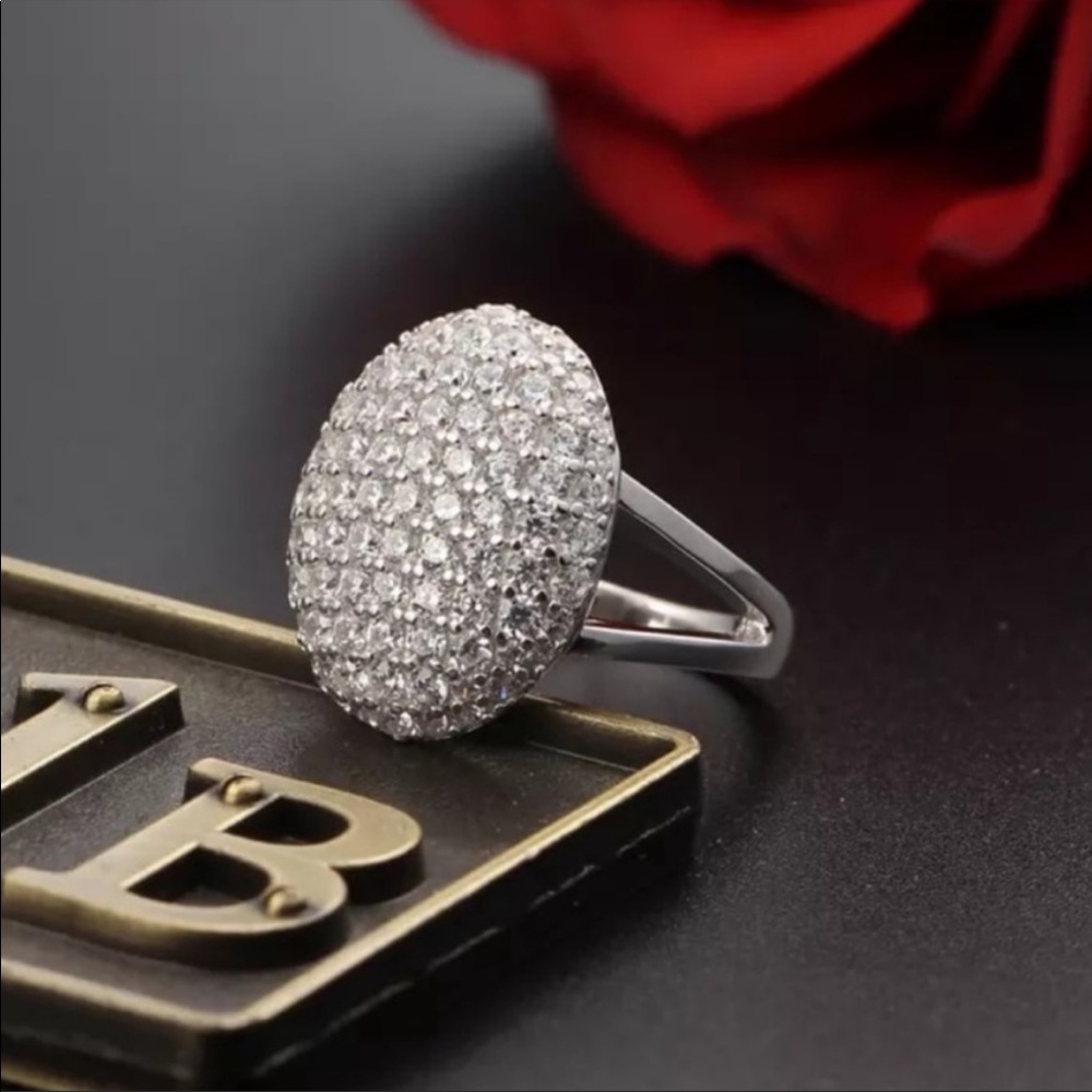 NEW 925 STERLING SILVER ENGAGEMENT DIAMOND  RING - Picture 7 of 7